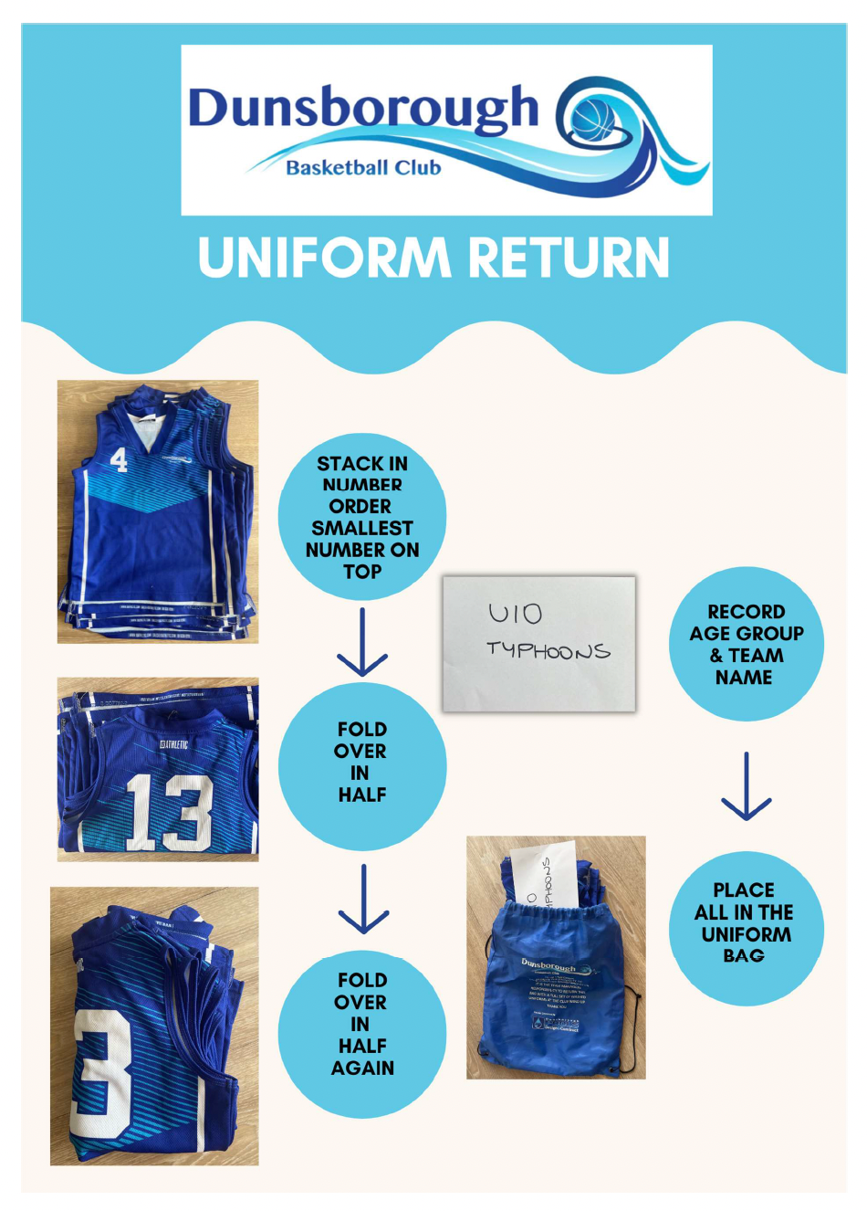 Club Uniform + Kitbag Return — Dunsborough Basketball Club